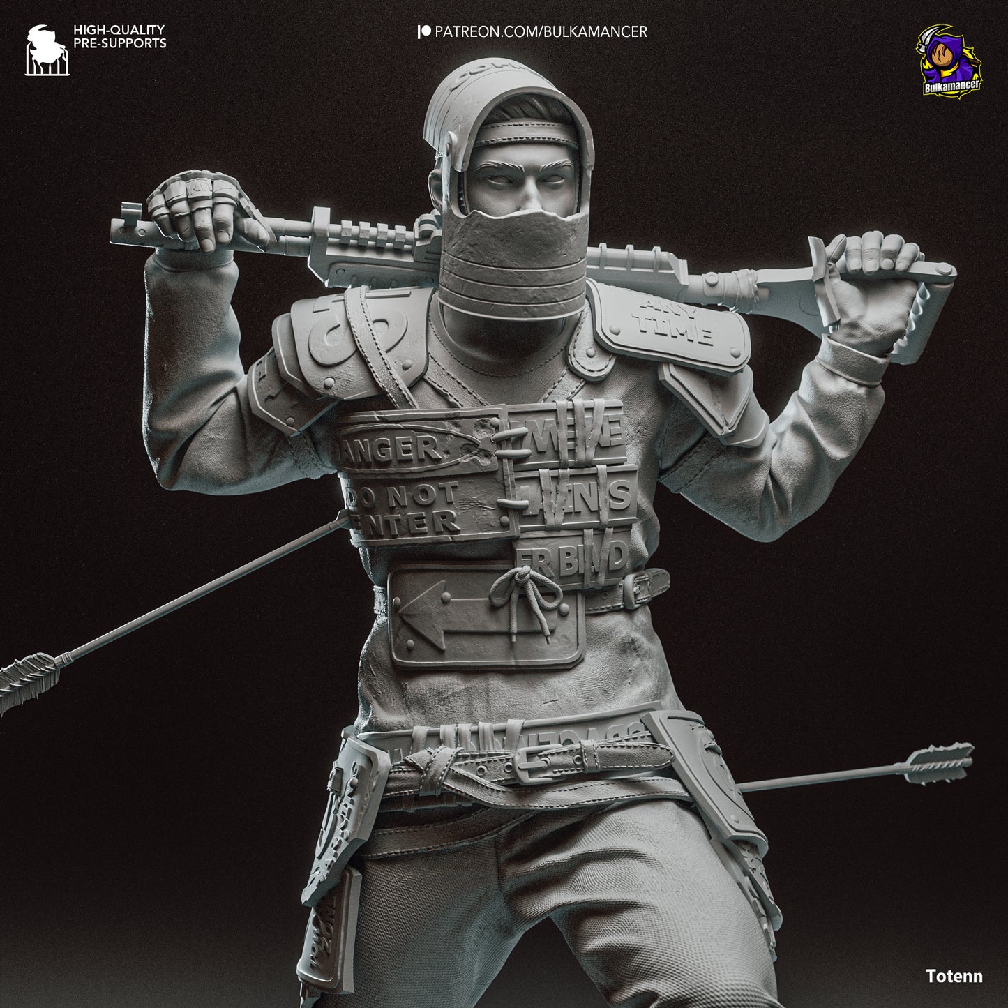 Survivor | 9.5-Inch Resin Model Kit | DIY Rust Post-Apocalyptic Scavenger