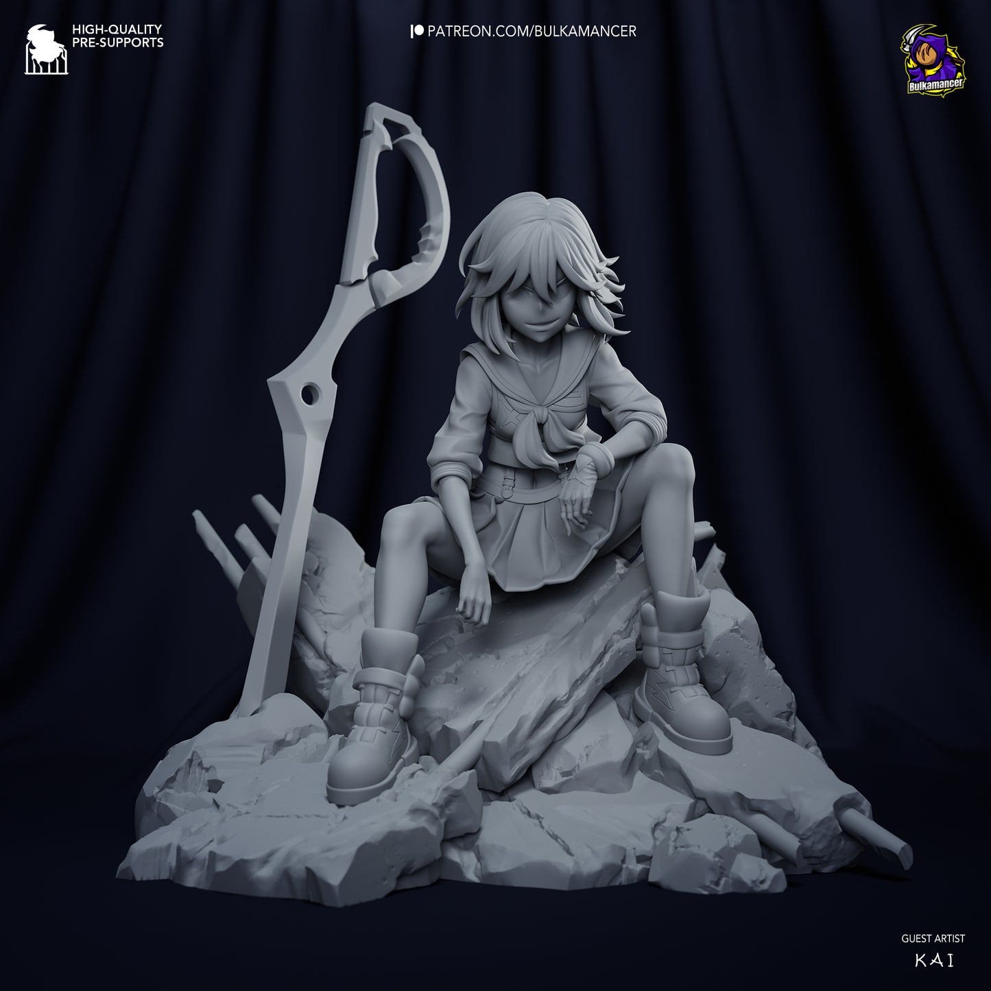 Ryuko Matoi | 7-Inch Resin Model Kit | DIY Kill La Kill Scissor Blade Rebel