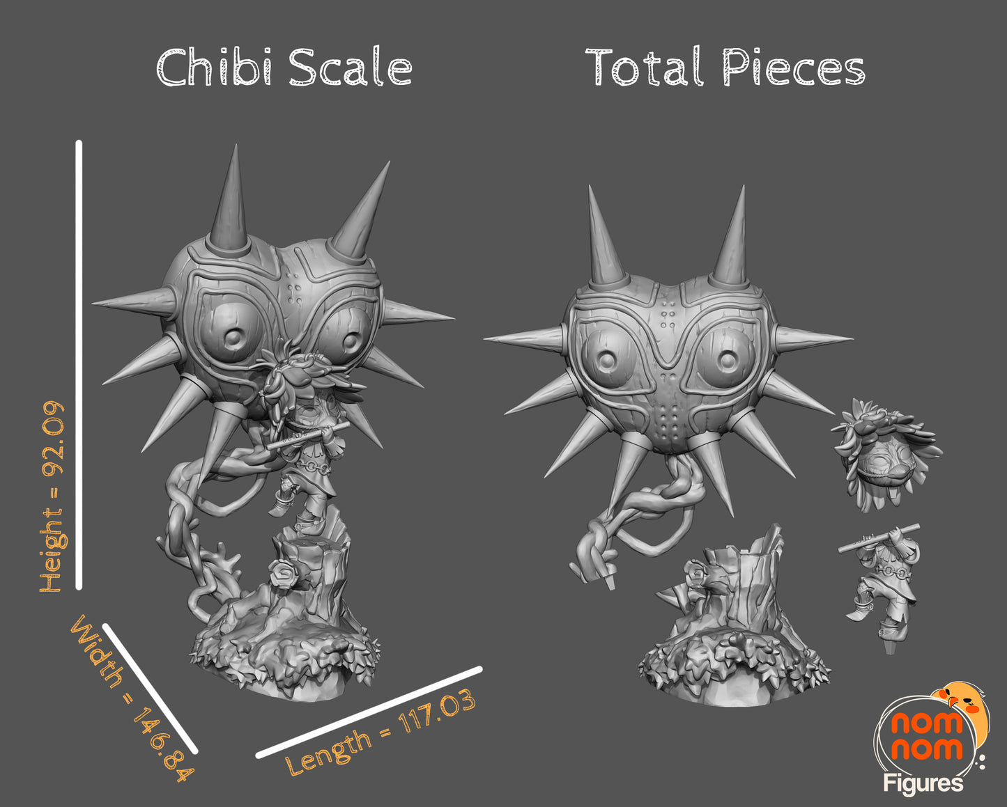 Chibi Majora Skull Kid | 9-Inch Resin Model Kit | DIY The Legend of Zelda Majora’s Mask