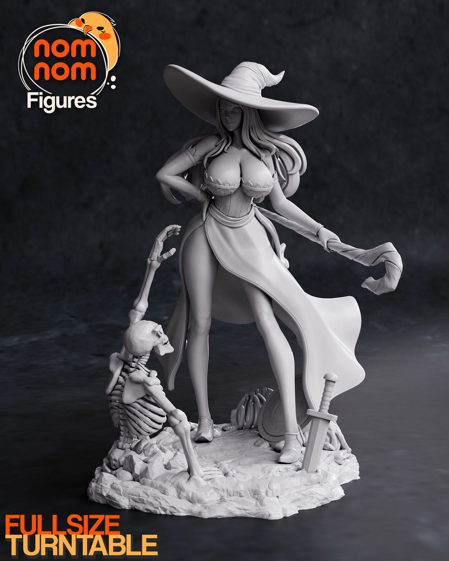 Sorceress | 7.5-Inch Resin Model Kit | DIY Dragon's Crown Spellcaster