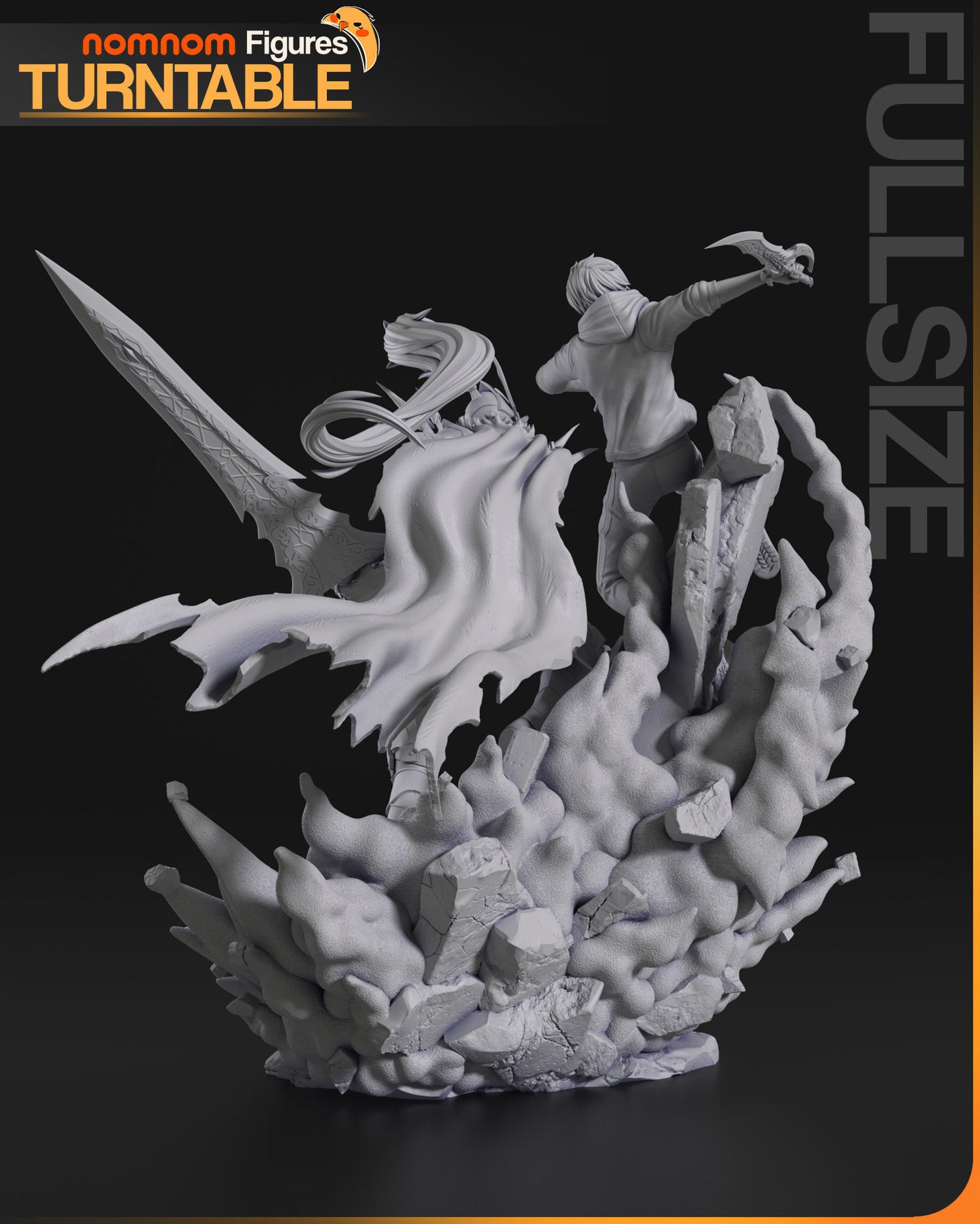 Sung Jin Woo & Beru | Resin Model or Bust Kit | DIY Solo Leveling Shadow Monarch and Elite Soldier