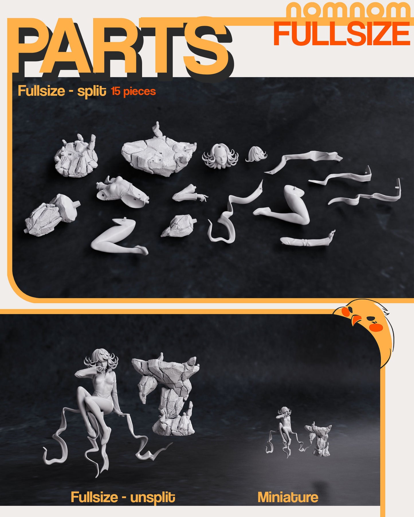 Tatsumaki | 6-Inch Resin Model Kit | DIY One Punch Man Tornado Esper