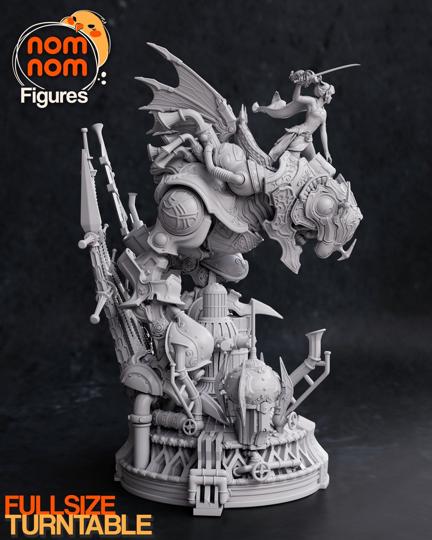 Terra with Magitek | 11.5-Inch Resin Model Kit | DIY Final Fantasy Esper Knight