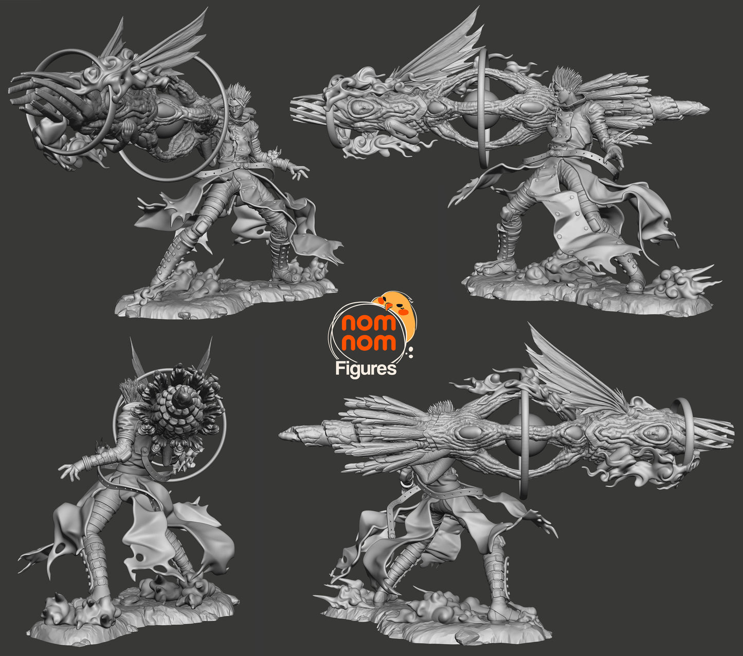 Vash the Stampede | 9-Inch Resin Model Kit | Trigun Angel Arm Transformation