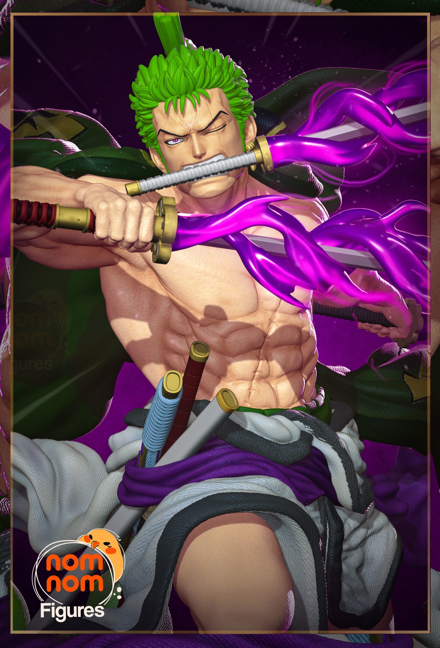 Wano Zoro | Resin Model or Bust Kit | DIY One Piece Three-Sword Samurai
