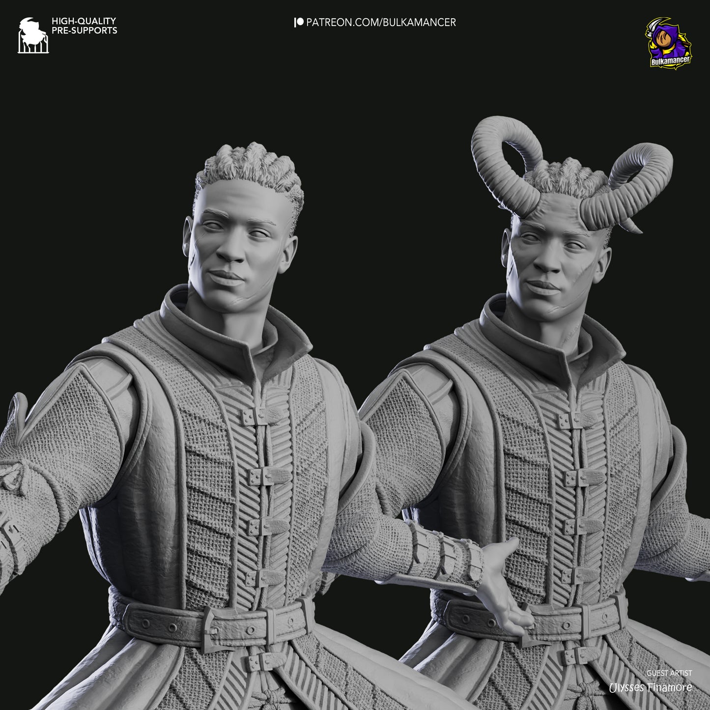 Wyll | Resin Model or Bust Kit | DIY Baldur's Gate 3 Blade of Frontiers
