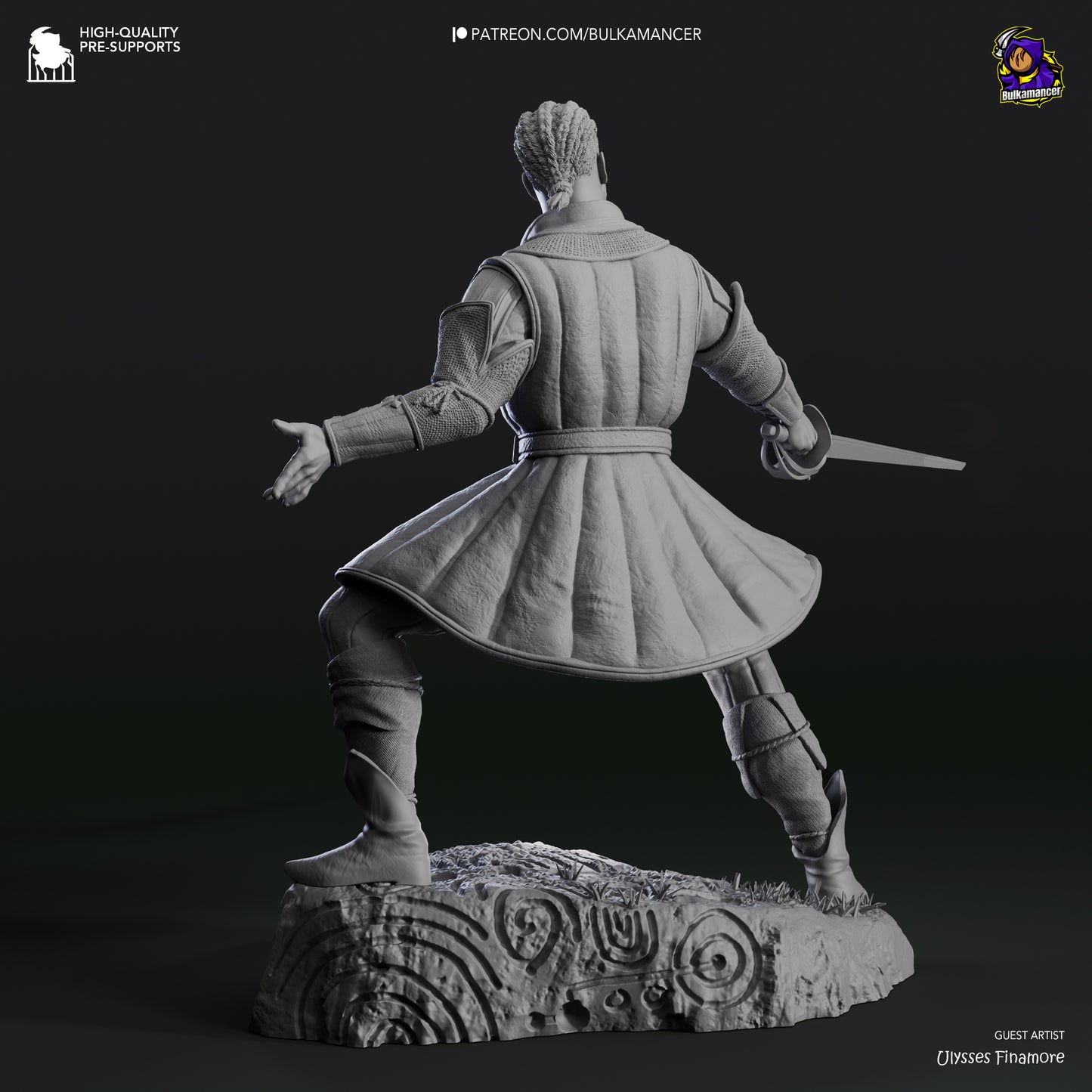 Wyll | Resin Model or Bust Kit | DIY Baldur's Gate 3 Blade of Frontiers