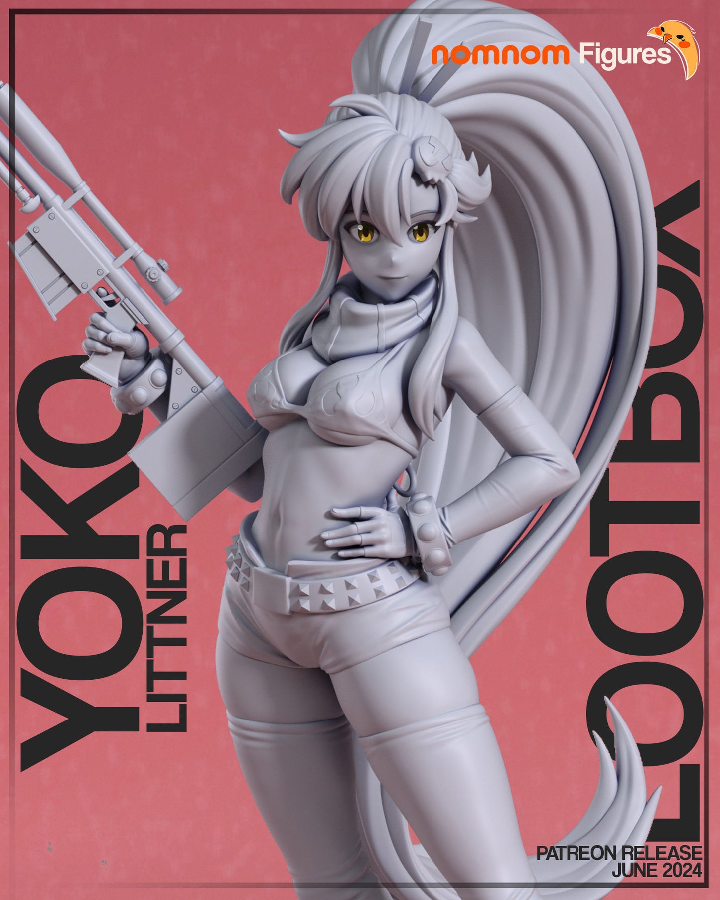 Yoko Littner | 7.5-Inch Resin Model Kit | DIY Tengen Toppa Gurren Lagann Sharpshooter