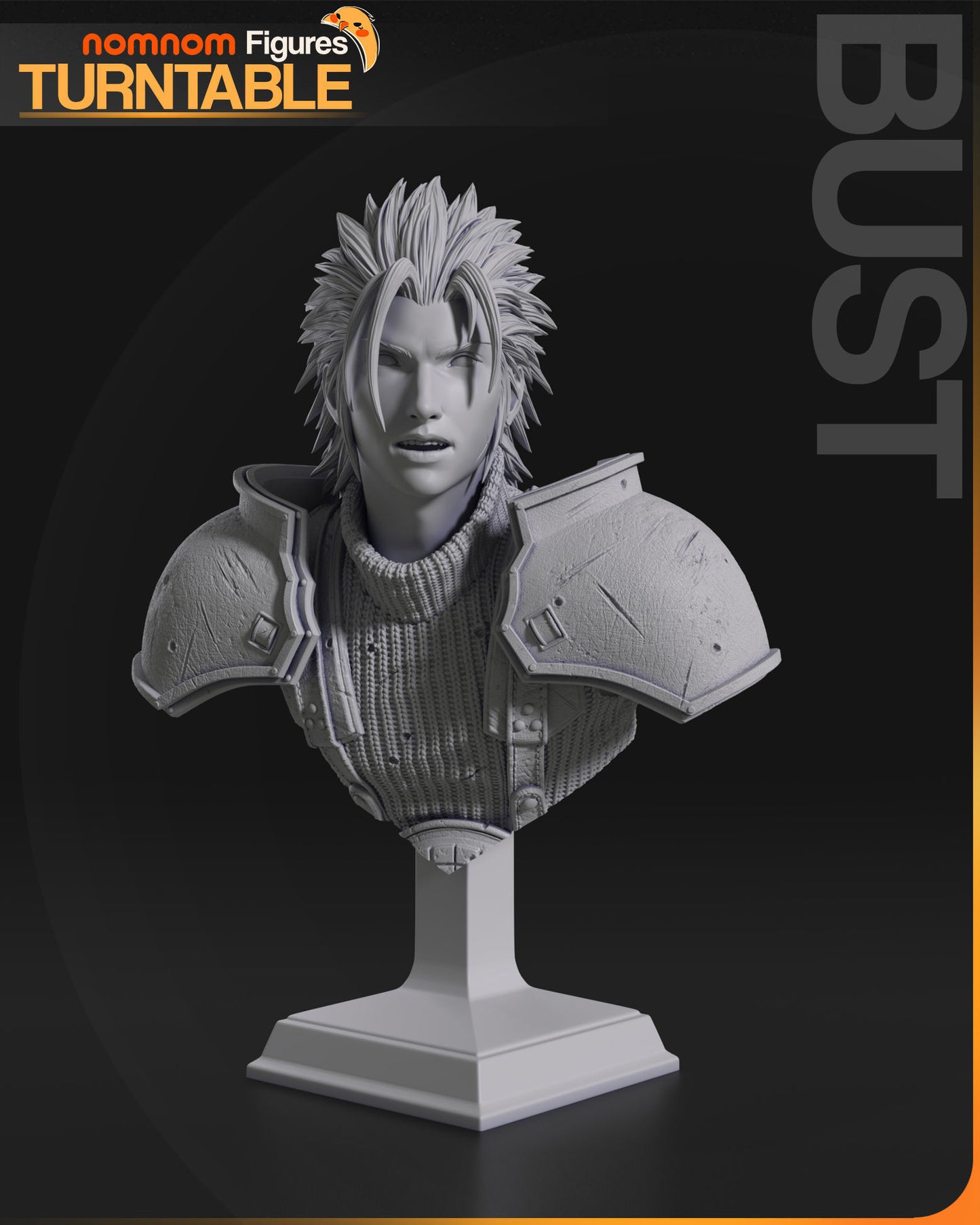 Zack Fair | Resin Model or Bust Kit | DIY Final Fantasy VII SOLDIER