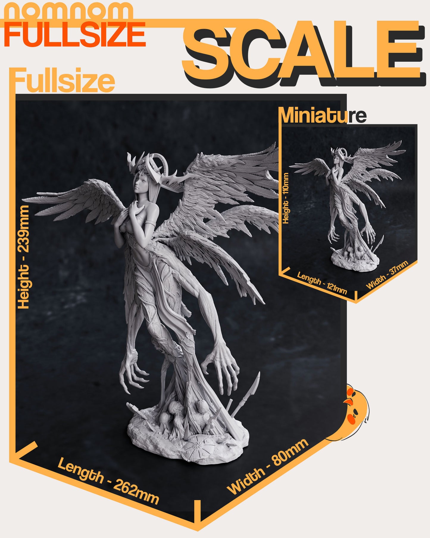 Zhazel | 9.5-Inch Resin Model Kit | DIY Angel Demoness