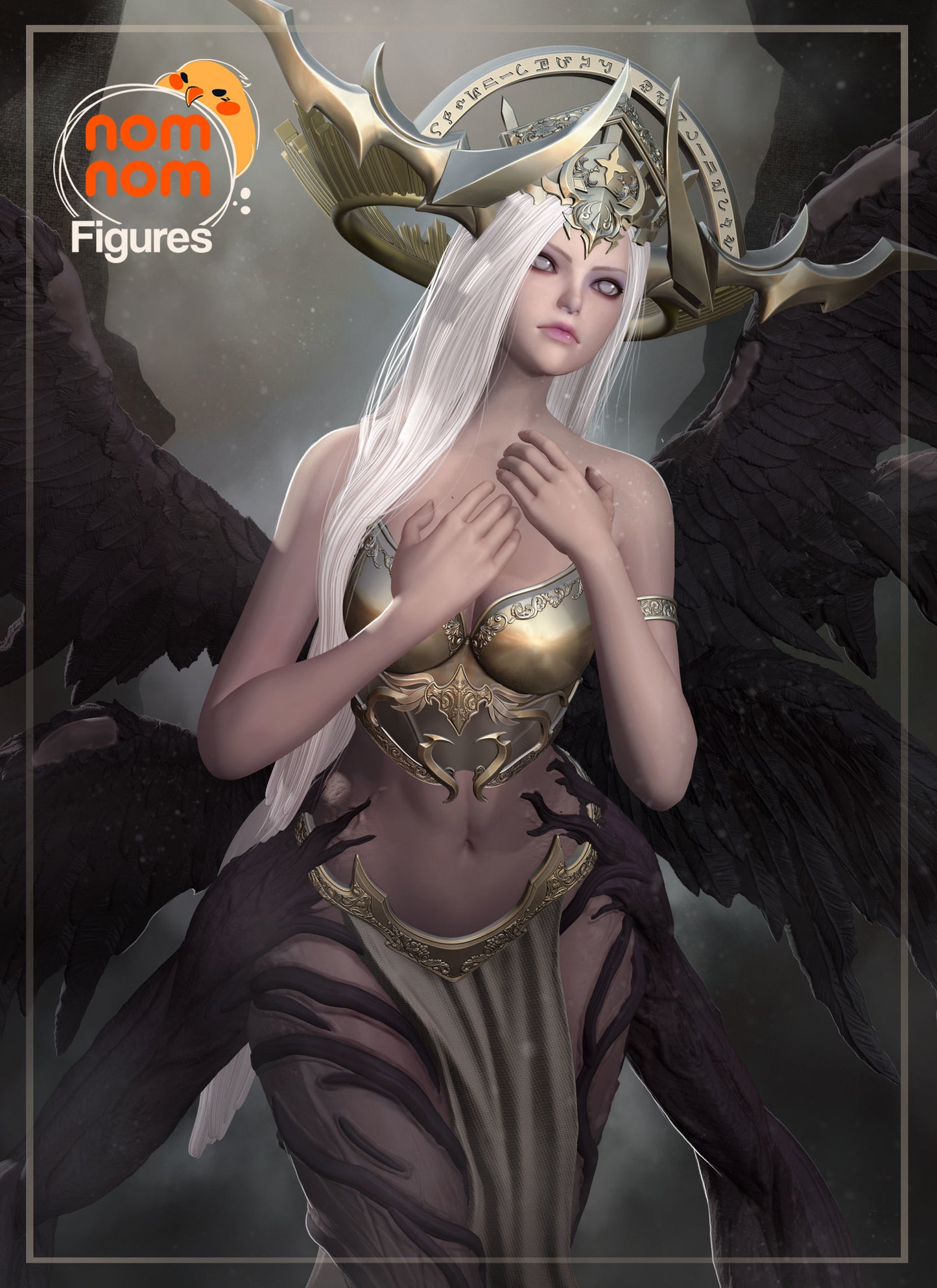 Zhazel | 9.5-Inch Resin Model Kit | DIY Angel Demoness