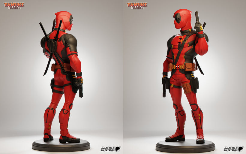 Deadpool | 6-Inch Resin Model Kit | Toon-Style Chaotic Merc