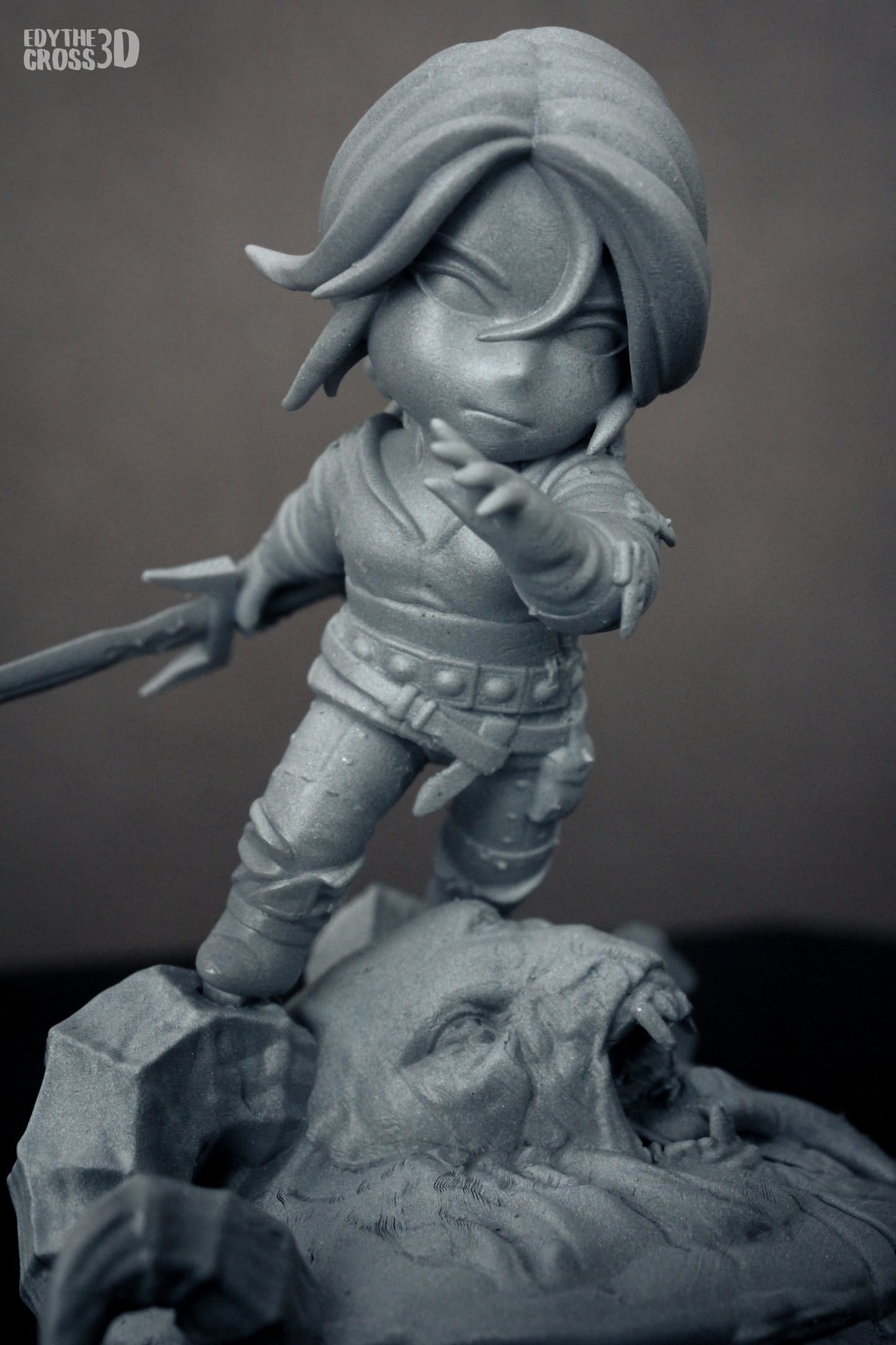 Chibi Ciri | 4-Inch Resin Model Kit | DIY Witcher Mini Elder Blood