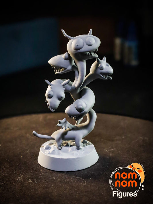Chibi Derpy Tiamat | 3-Inch  Resin Model Kit | DIY Dungeons and Dragons Dragon God Kit