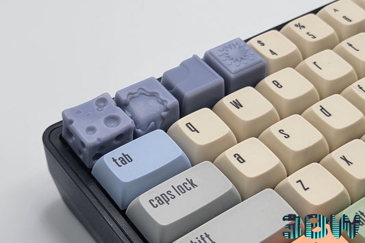 Food Keycap Set | Unpainted Resin Artisan Caps | Cherry MX | Cheese, Egg, Avocado, Kiwi