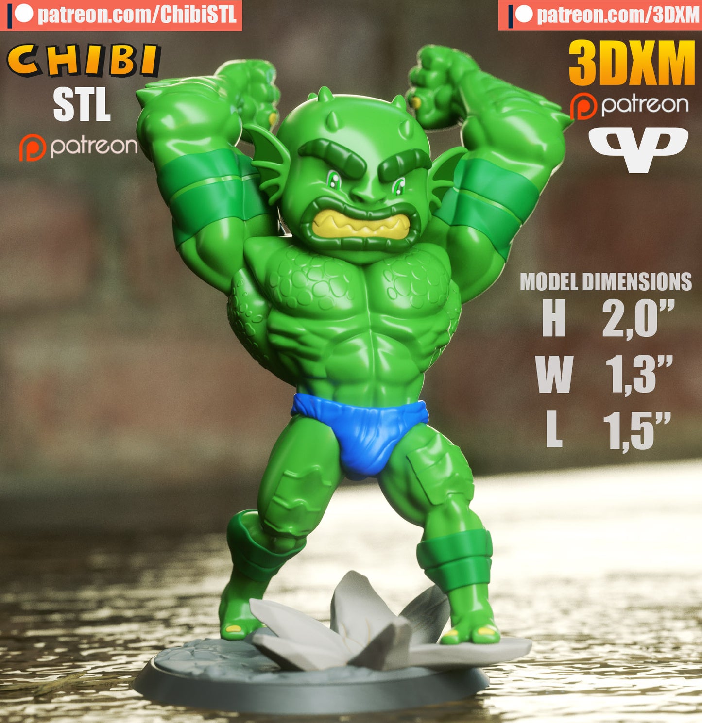Chibi Abomination | Resin Model Kit | Marvel Gamma Rage Monster