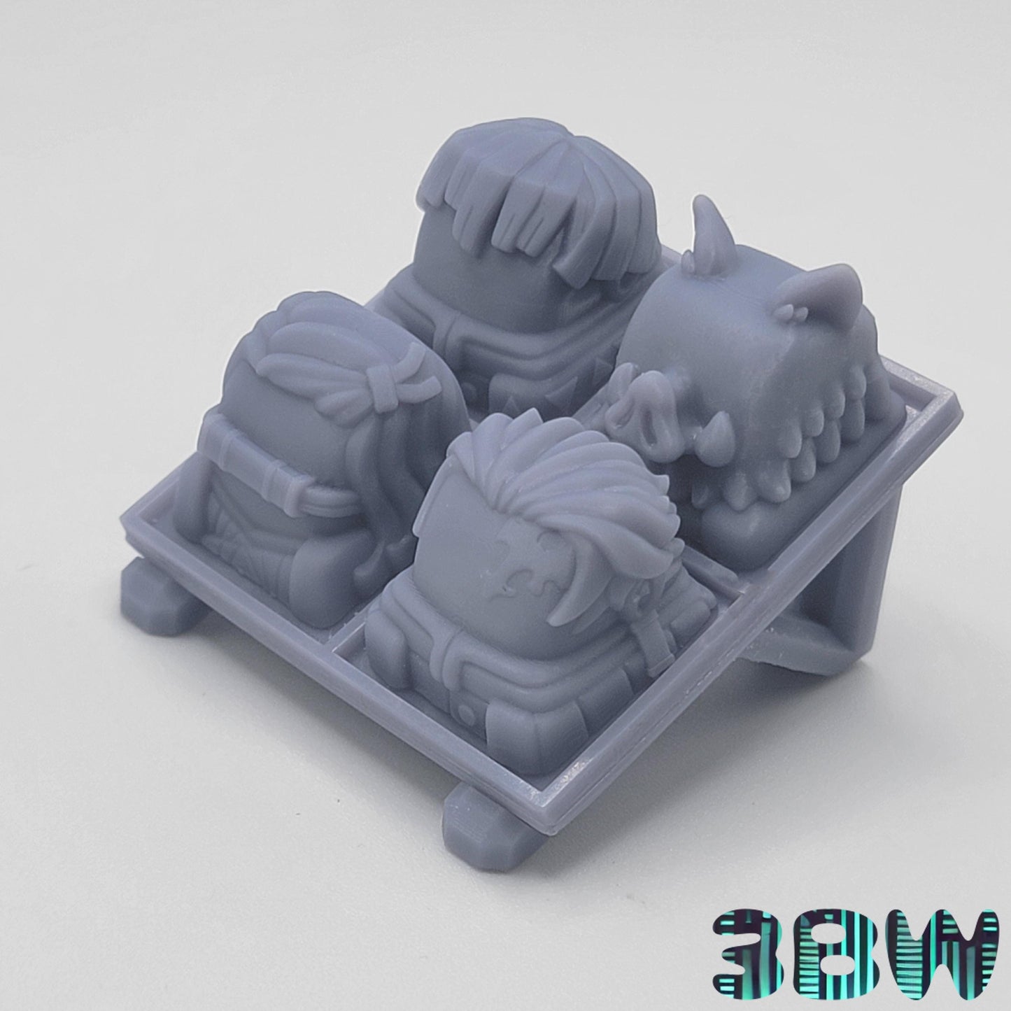 Demon Slayer Keycap Set | Unpainted Resin Artisan Caps | Cherry MX | Tanjiro, Nezuko, Zenitsu, Inosuke