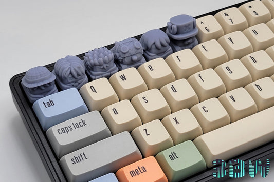 One Piece Keycap Set | Unpainted Resin Artisan Caps | Cherry MX | Luffy, Nami, Sanji, Zoro, Chopper, Usopp