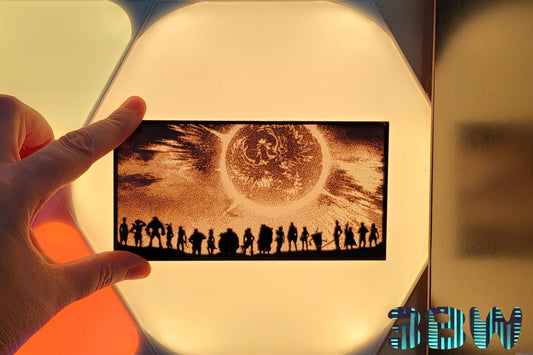 Keyframe Borderlands 3 Lithopane Tribute - Firehawk Memorial Scene | 3D Printed Scene