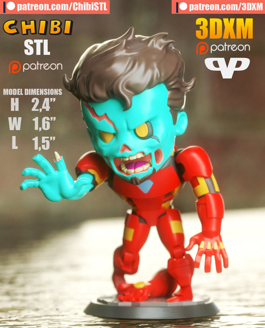 Chibi Zombie Iron Man | Resin Model Kit | Marvel Undead Avenger
