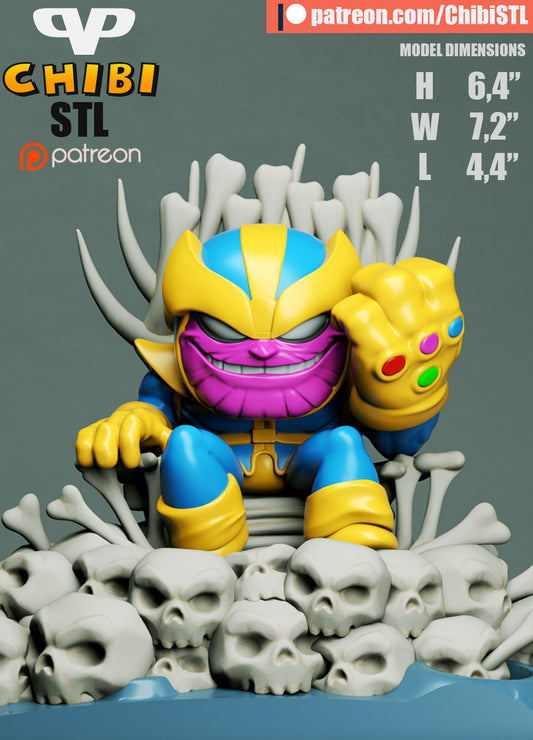 Chibi Thanos | Resin Model Kit | Marvel Cosmic Throne Conqueror