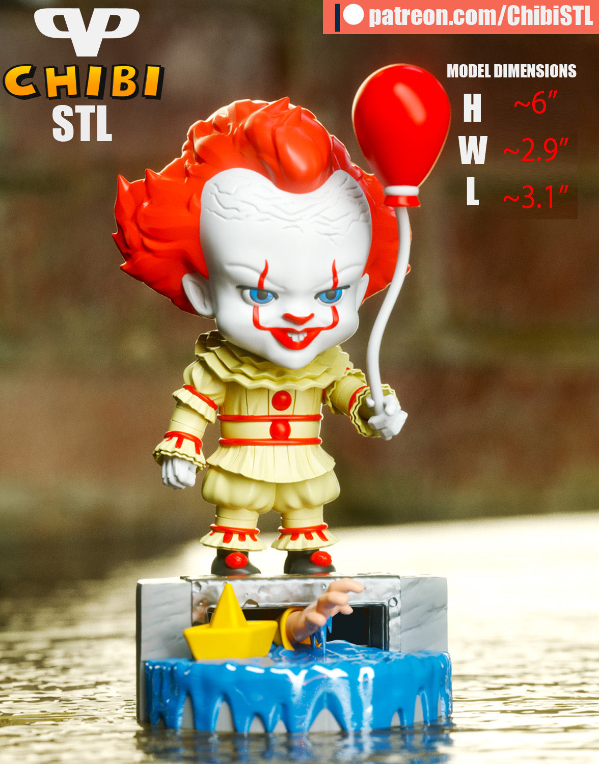 Chibi Pennywise | Resin Model Kit | Sewer Clown Menace