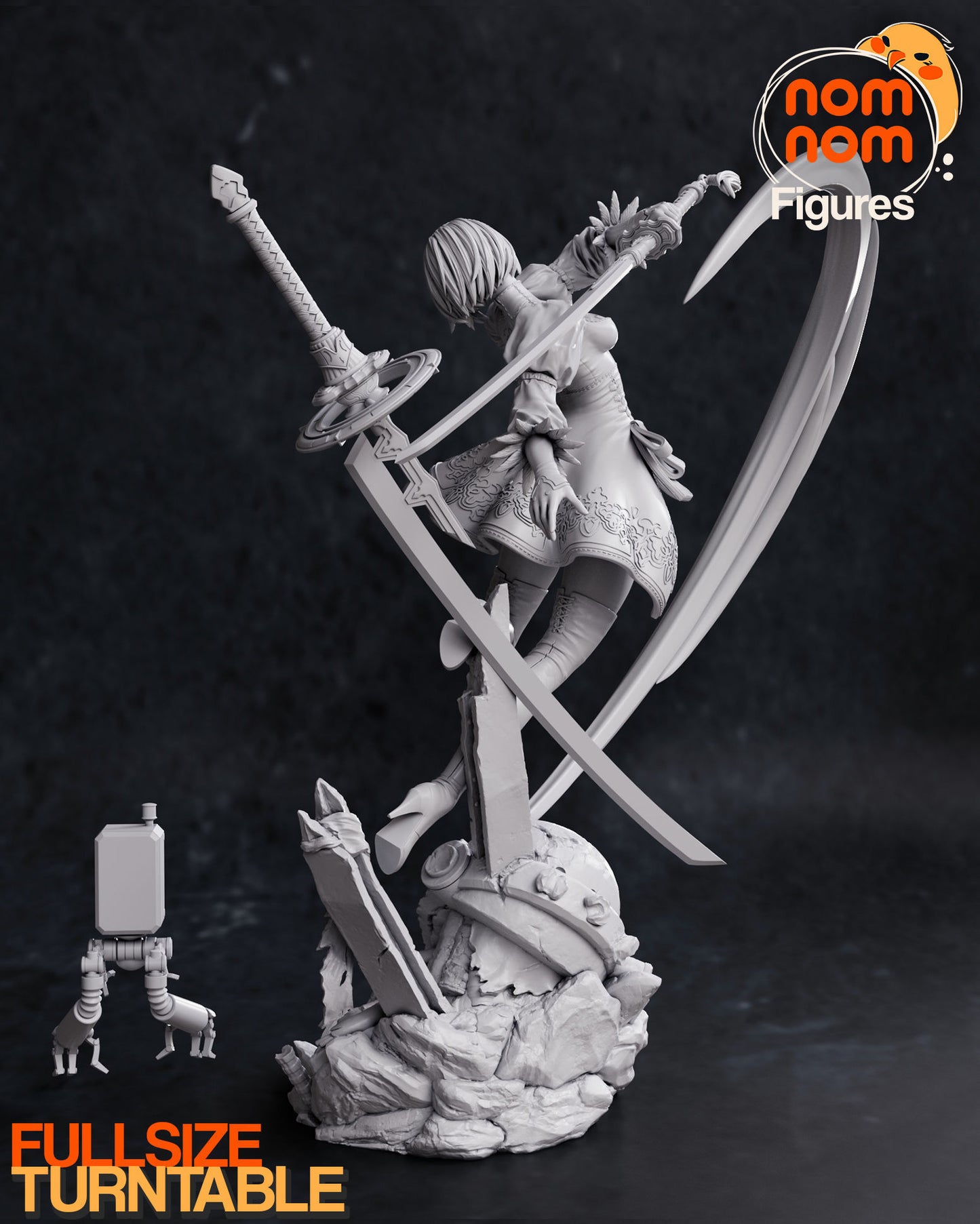 2B | 9-Inch Resin Model Kit | DIY Nier Automata Combat Android