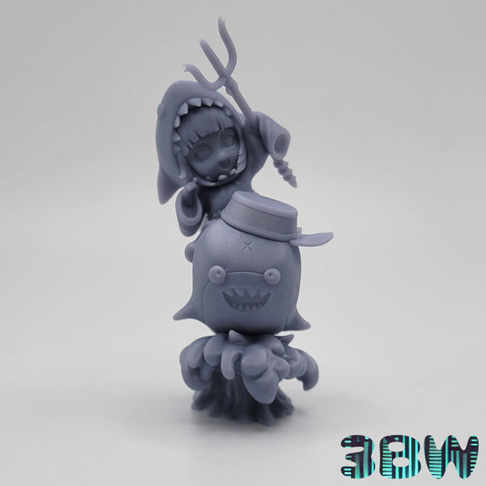 Chibi Gawr Gura | 3.5-Inch Resin Model Kit | DIY Model Kit | Shark Girl