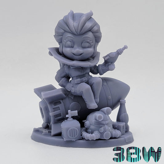 Chibi Nuka-Cola Girl | 3-Inch Model Kit | DIY Fallout 4 Pin-up Scene