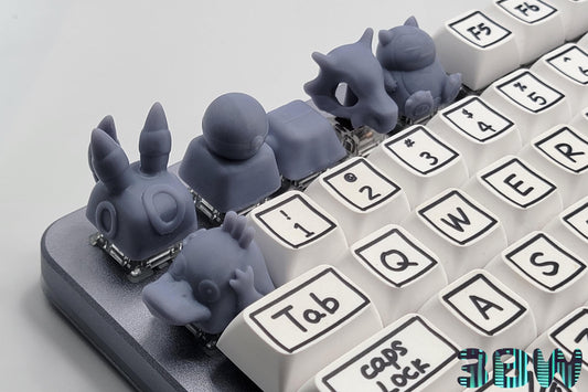 Pokemon Keycap Set | Unpainted Resin Artisan Caps | Cherry MX | Cubone, Snorlax, Psyduck, Ditto, Umbreon