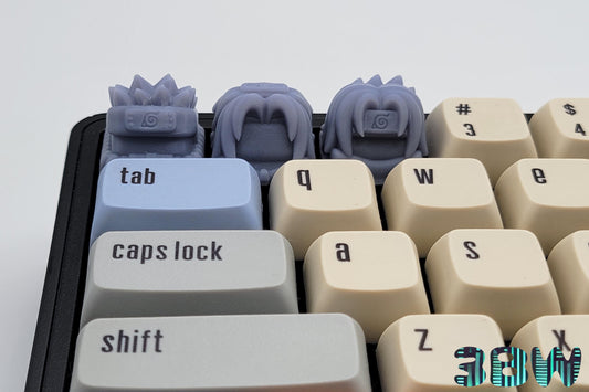 Naruto Keycap Set | Unpainted Resin Artisan Caps  | Cherry MX | Naruto, Sasuke, Sakura