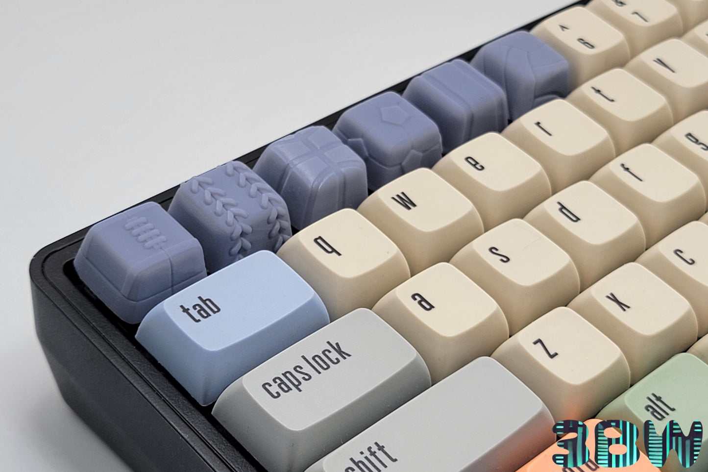 Sports Ball Keycap Set | Unpainted Resin Artisan Caps | Cherry MX | Basketball, Soccer, Baseball, Football, Volleyball, Tennis