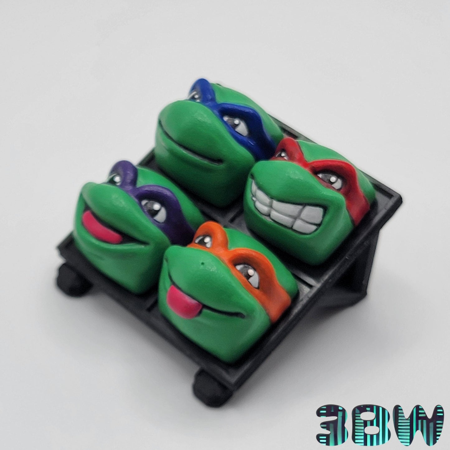TMNT Keycap Set | Handpainted Resin Artisan Caps | Cherry MX | Leonardo, Donatello, Raphael, Michelangelo