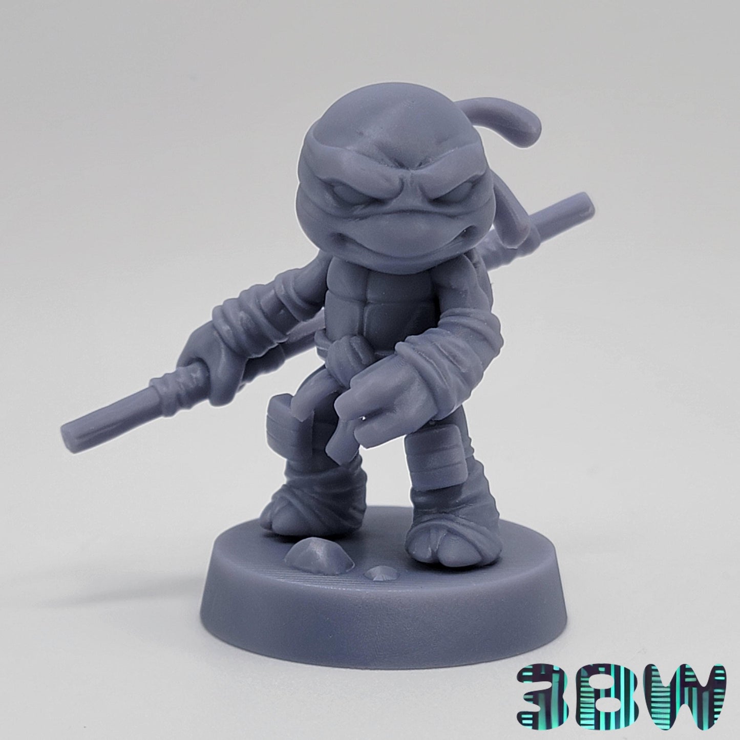 Chibi Donatello | 2-Inch Resin Model Kit | DIY TMNT Tech Turtle with Staff