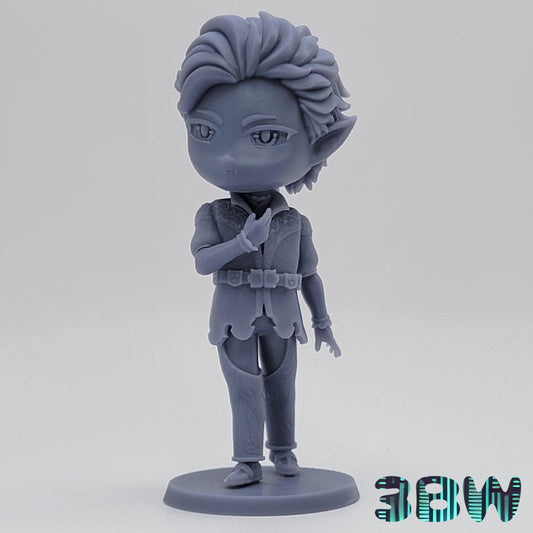 Chibi Astarion | 4-Inch Resin Model Kit | BG3 Baldur's Gate Vampire Rogue Companion