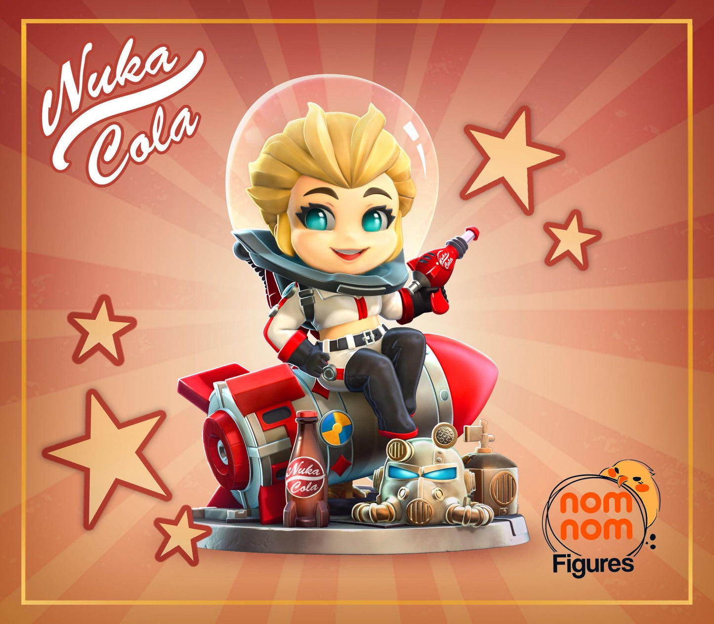 Chibi Nuka-Cola Girl | 3-Inch Model Kit | DIY Fallout 4 Pin-up Scene