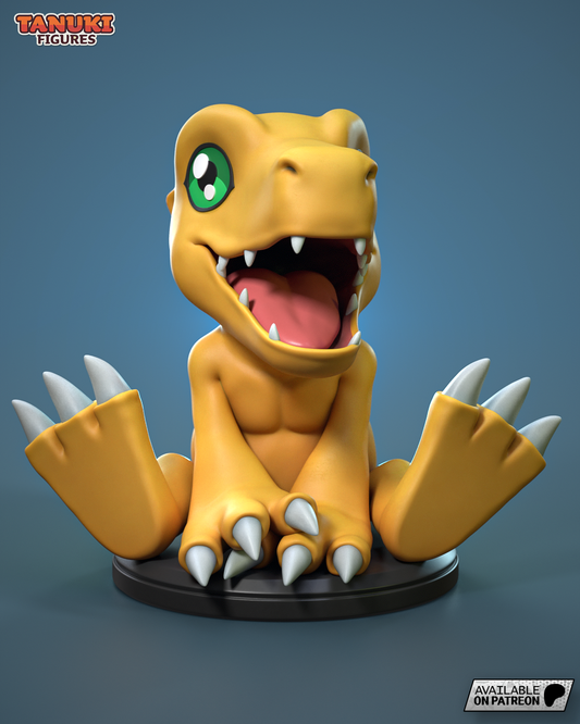 Agumon  | 3-Inch Resin Model Kit | Digimon Rookie Dino Buddy