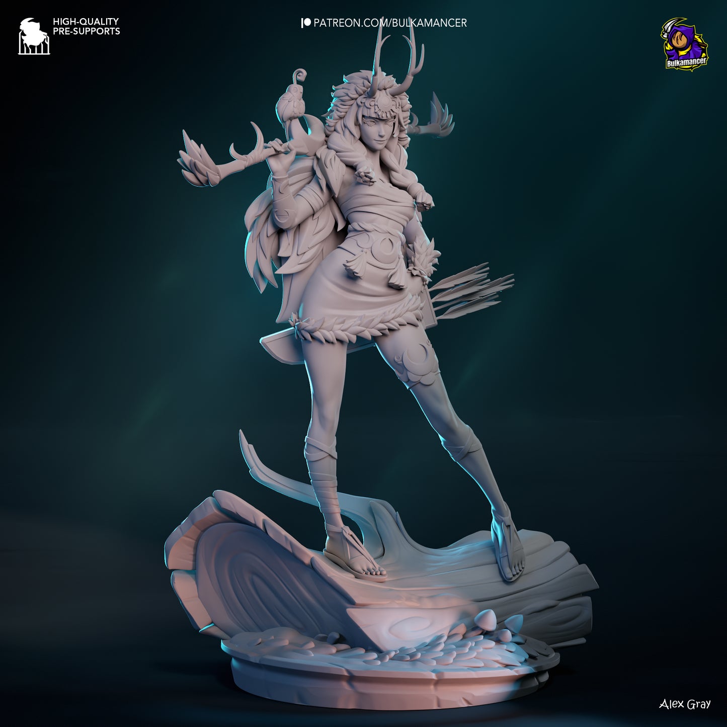 Artemis | 11-Inch Resin Model Kit | Hades Moonlit Goddess of the Hunt