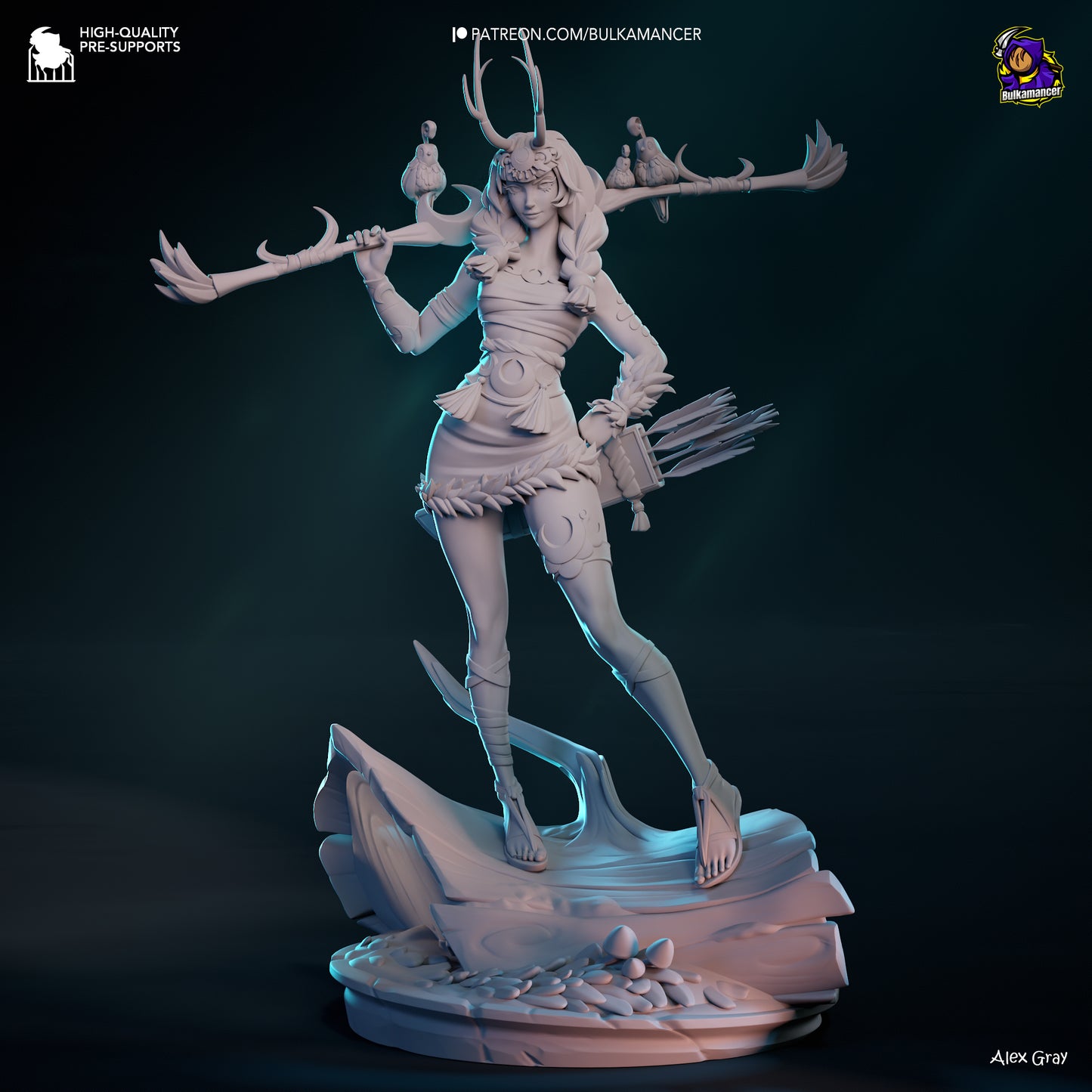 Artemis | 11-Inch Resin Model Kit | Hades Moonlit Goddess of the Hunt