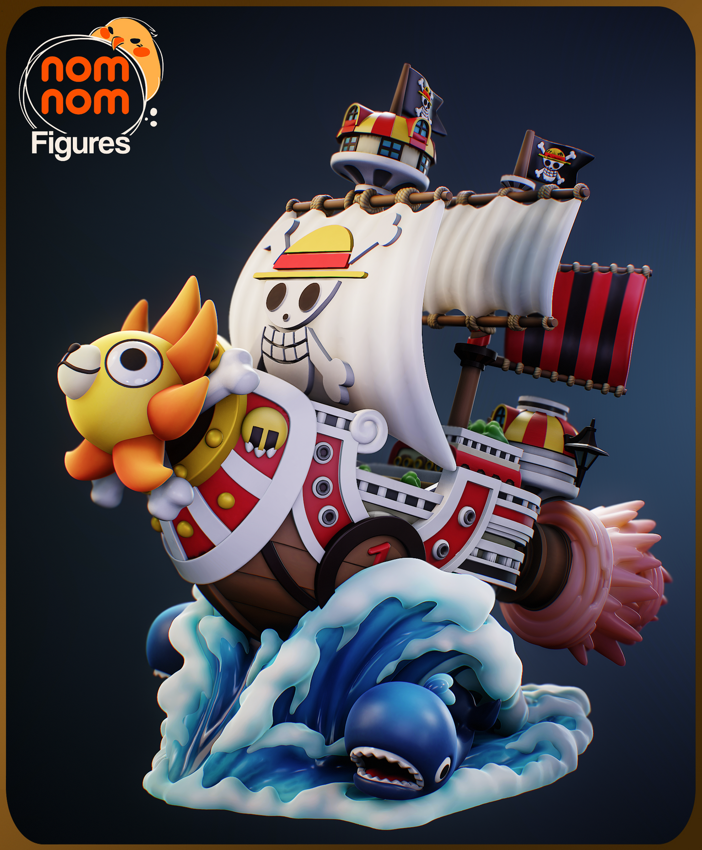 Chibi Thousand Sunny | 4-Inch Resin Model Kit | DIY One Piece Miniature Ship Sailing