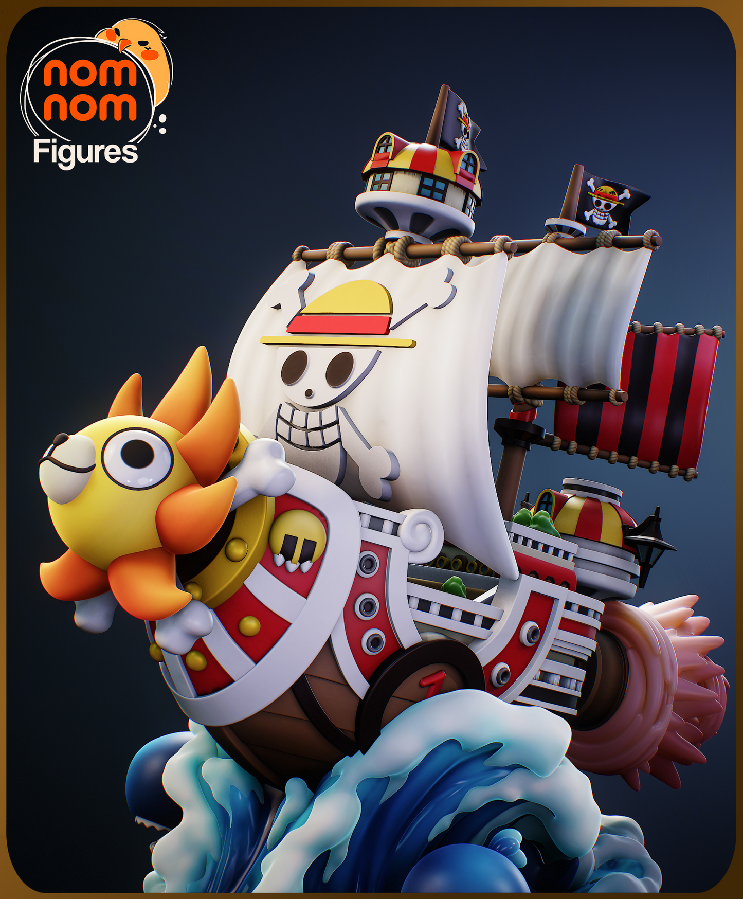 Chibi Thousand Sunny | 4-Inch Resin Model Kit | DIY One Piece Miniature Ship Sailing