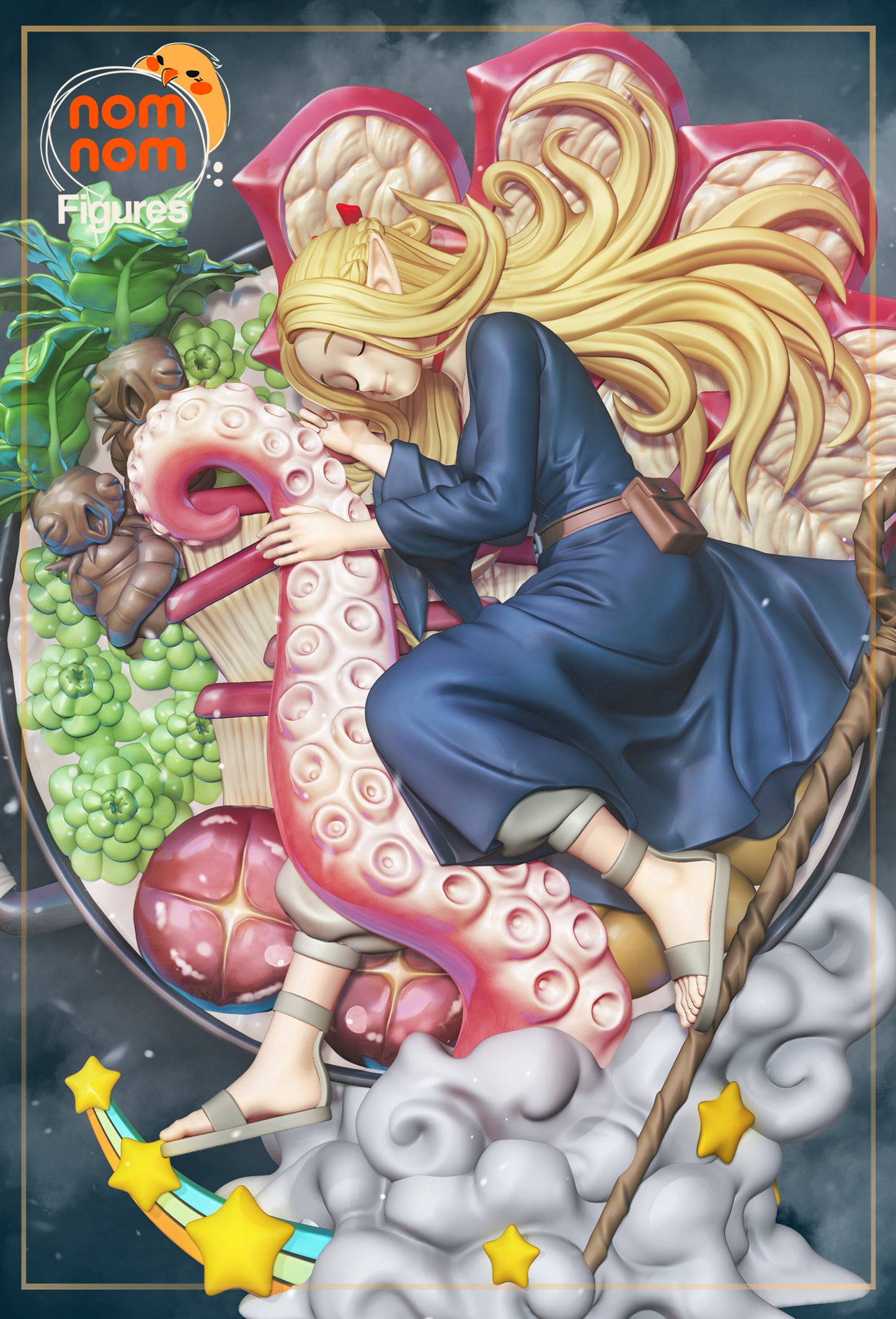 Marcille | Resin Model Kit | Dungeon Meshi Elf Tentacle Stew Mage