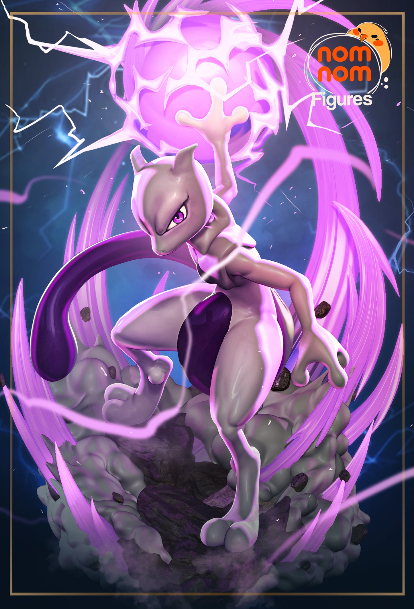 Mewtwo | Resin Model or Bust Kit | Pokémon Psychic Legendary