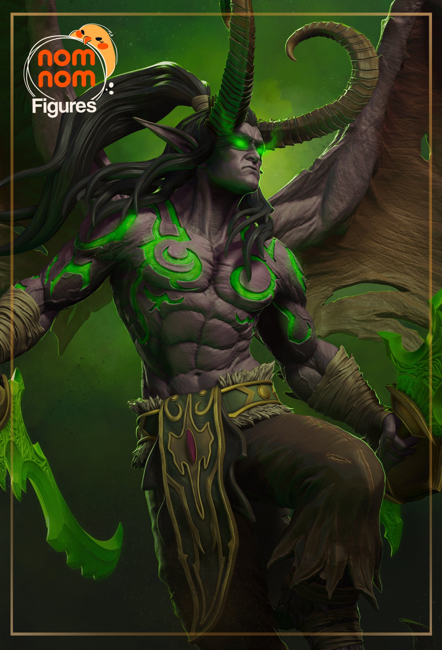 Illidan Stormrage | 11.5-Inch Resin Model Kit | DIY World of Warcraft Demon Hunter