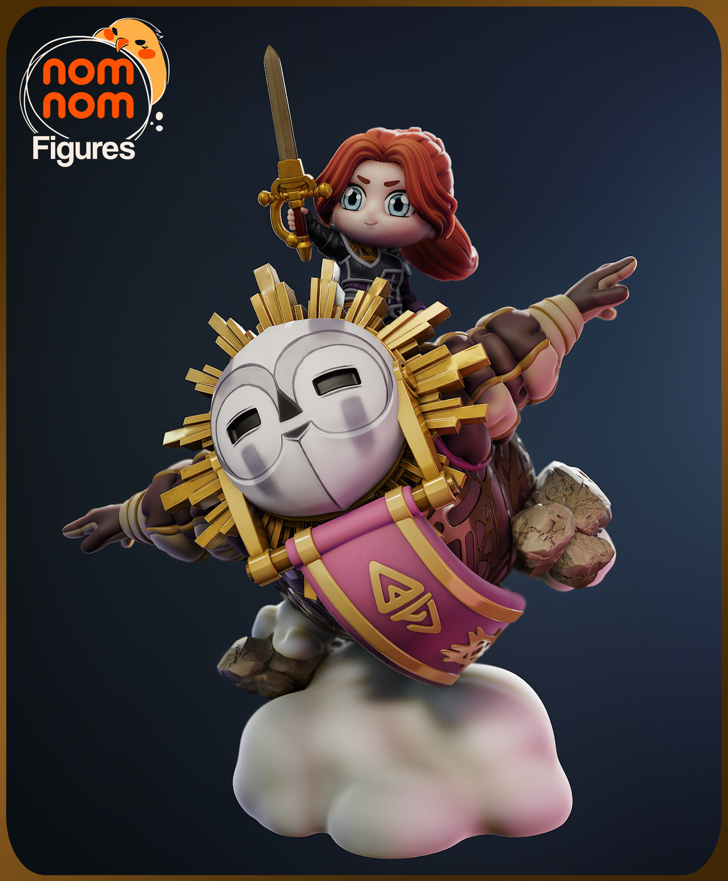 Chibi Esquie | 5-Inch Resin Model Kit | DIY Clair Obscur Expedition 33 Sun Warrior