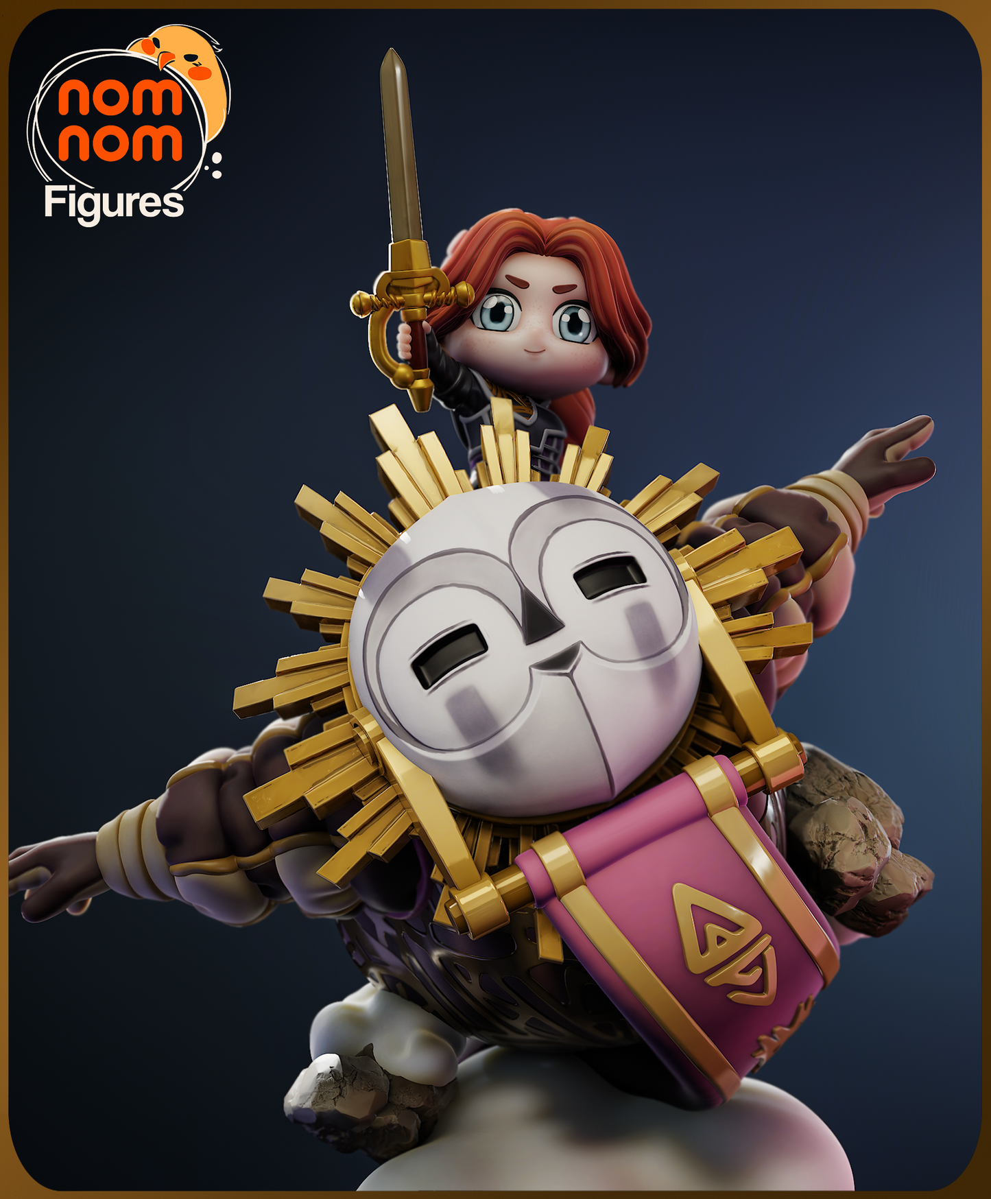 Chibi Esquie | 5-Inch Resin Model Kit | DIY Clair Obscur Expedition 33 Sun Warrior