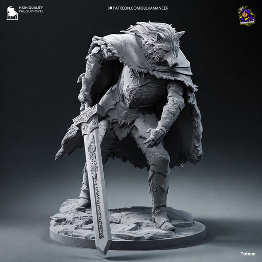 Blaidd the Half-Wolf | 10-Inch Resin Model Kit | Elden Ring Ranni’s Loyal Shadow