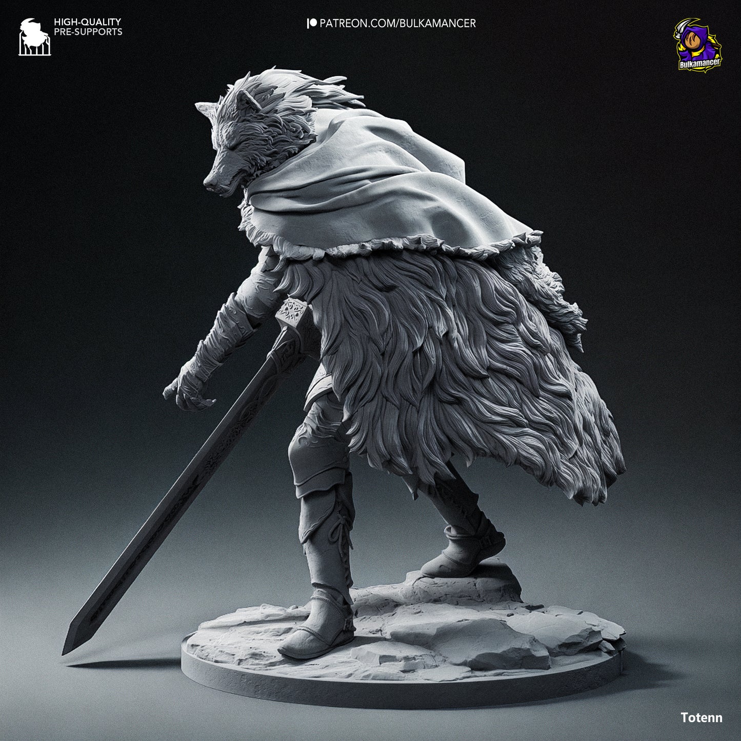 Blaidd the Half-Wolf | 10-Inch Resin Model Kit | Elden Ring Ranni’s Loyal Shadow