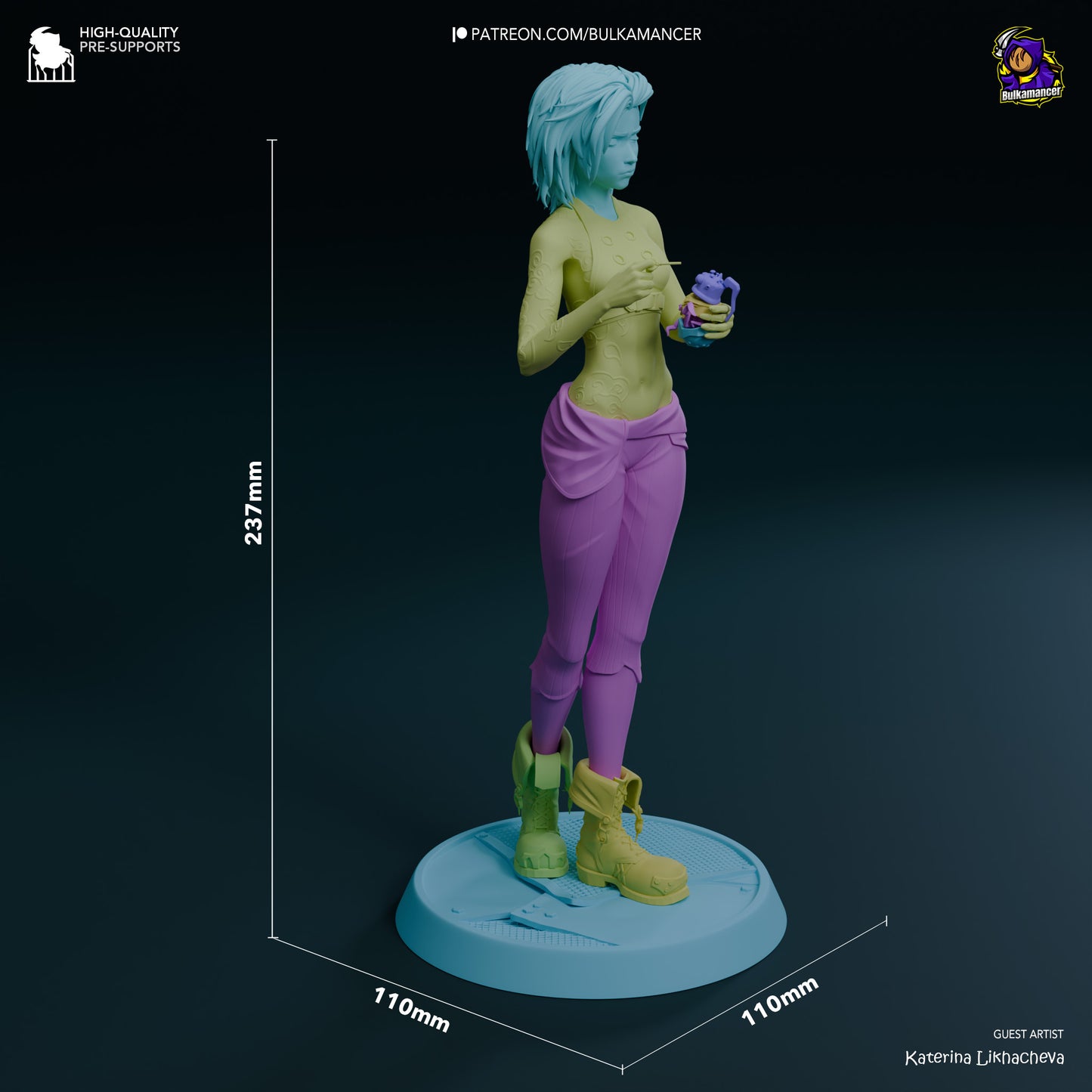 Broken Jinx | 9.5-Inch Resin Model Kit | Arcane Hextech Mayhem in Zaun