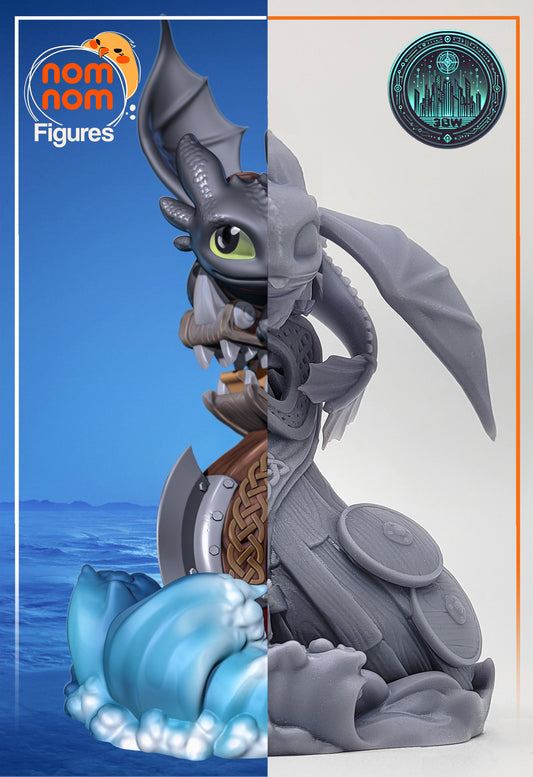 Chibi Toothless | 4.5-Inch Resin Model Kit | How to Train Your Dragon